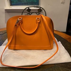 Pulicati Orange Leather Handbag